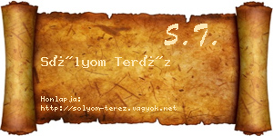 Sólyom Teréz névjegykártya